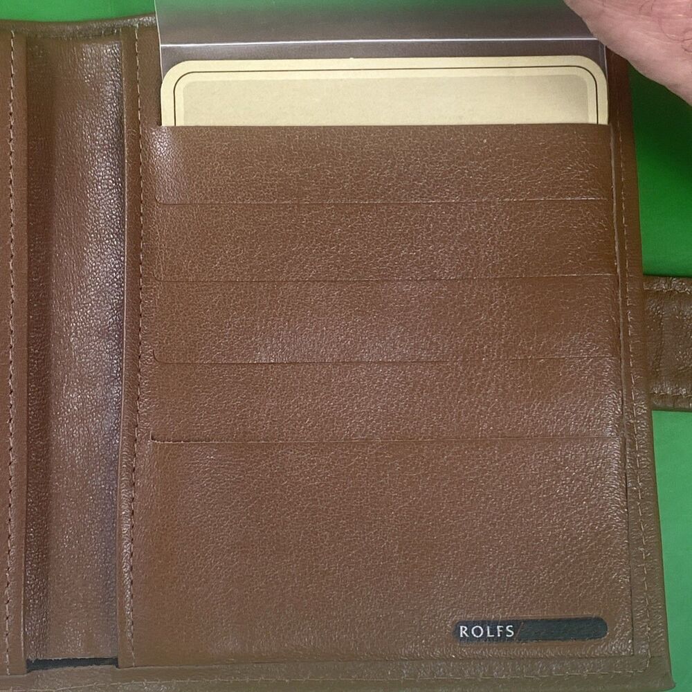 VTG Rolfs Cowhide Leather Wallet Womens Bifold w/ Kiss Lock Snap Coin Purse - Picture 9 of 14